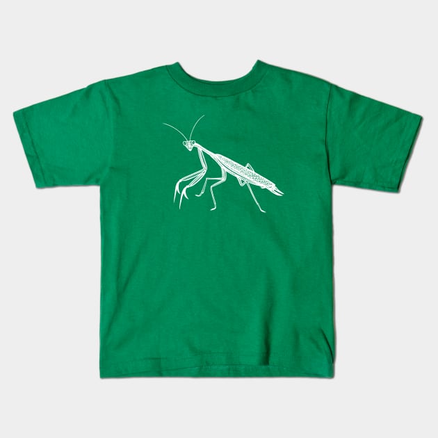 Praying Mantis - insect lovers design Kids T-Shirt by Green Paladin